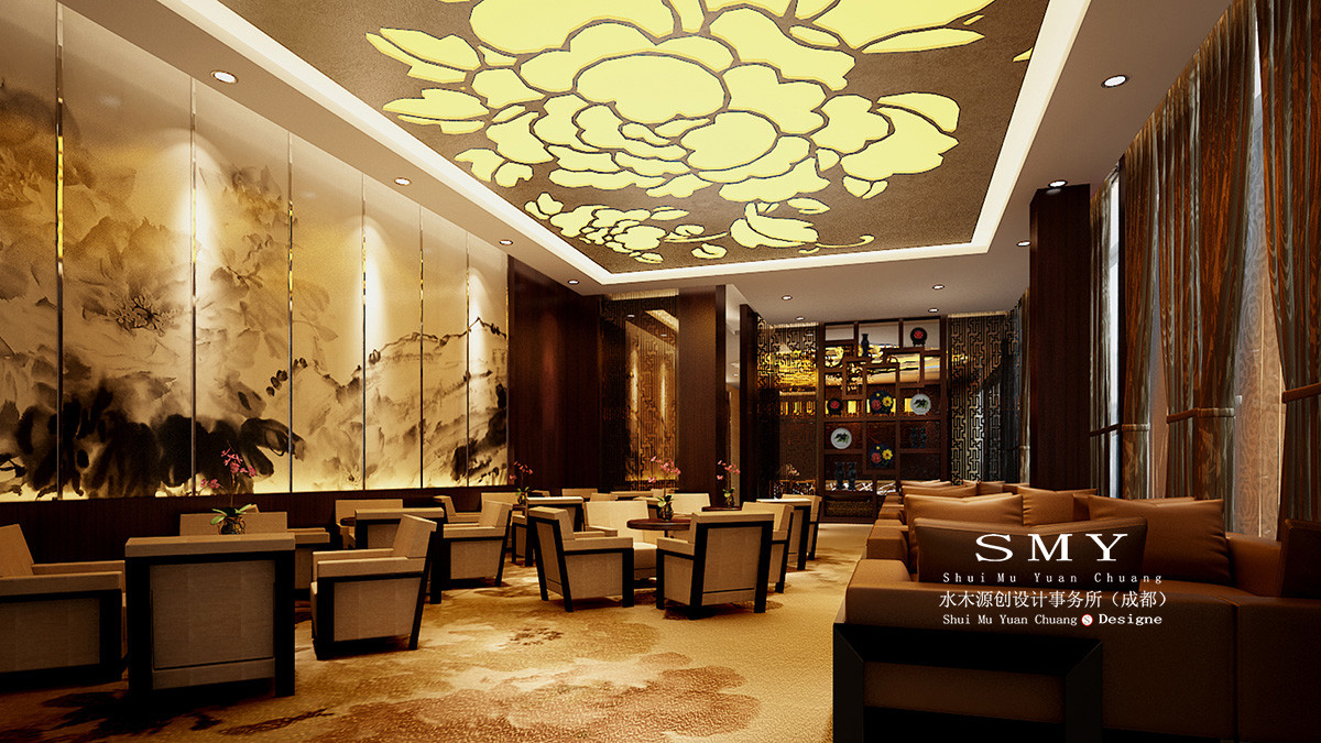 牡丹酒店装修设计，现代古典风格