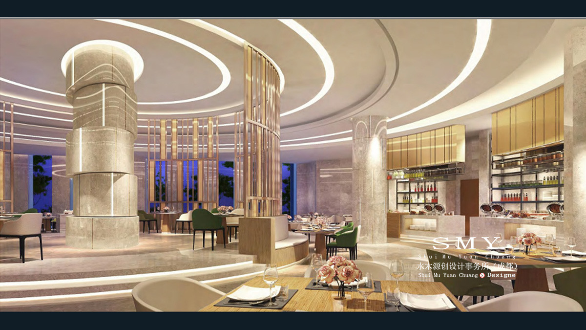 酒店餐厅设计区域，餐厅动线规划